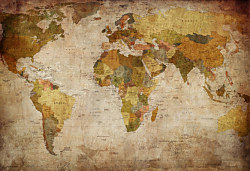 Tapeta Stará mapa sveta 29162 - vliesová
